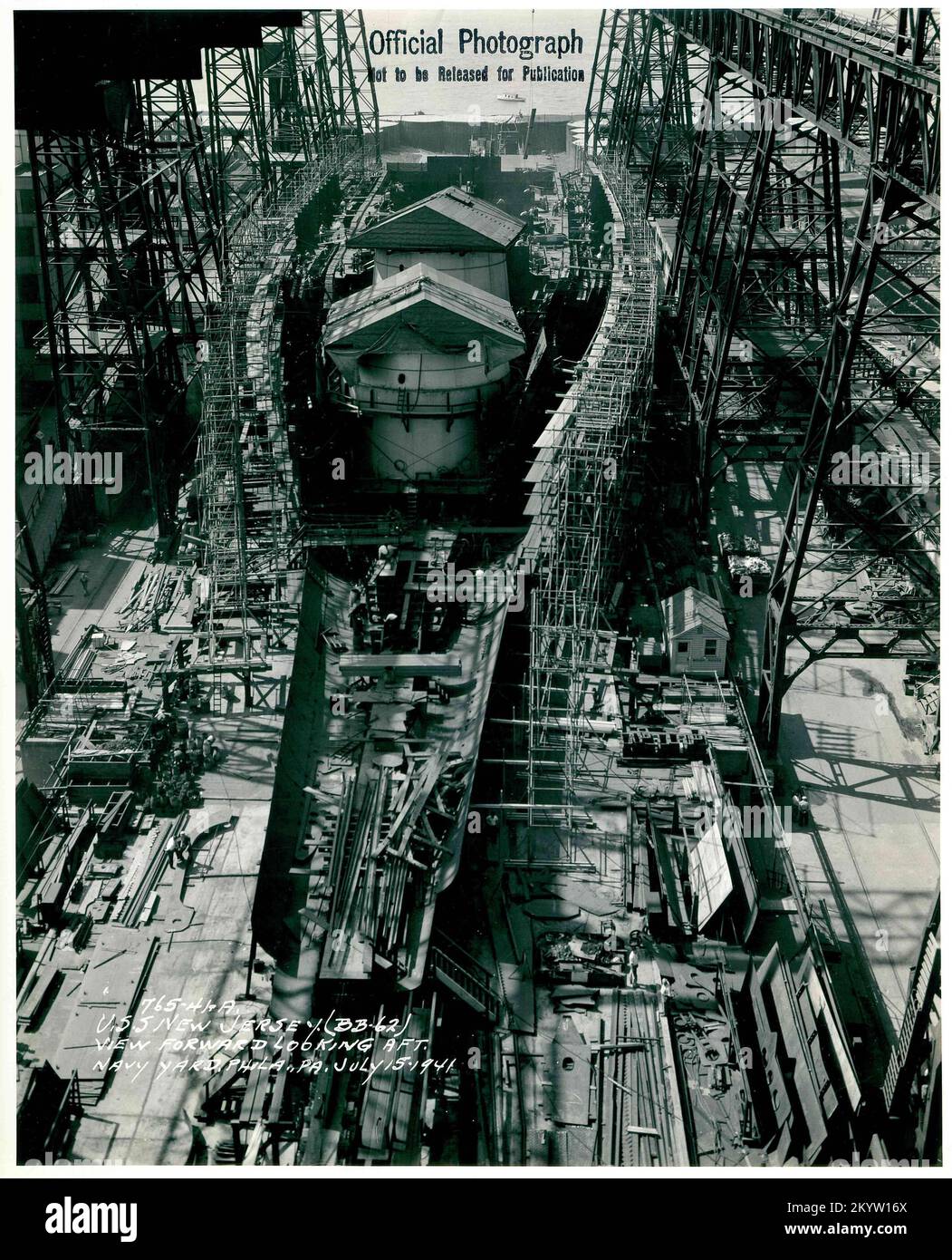 Fotografia della USS New Jersey (BB-62) , navi, Navali, Barche, Storia Navale, Navy Foto Stock