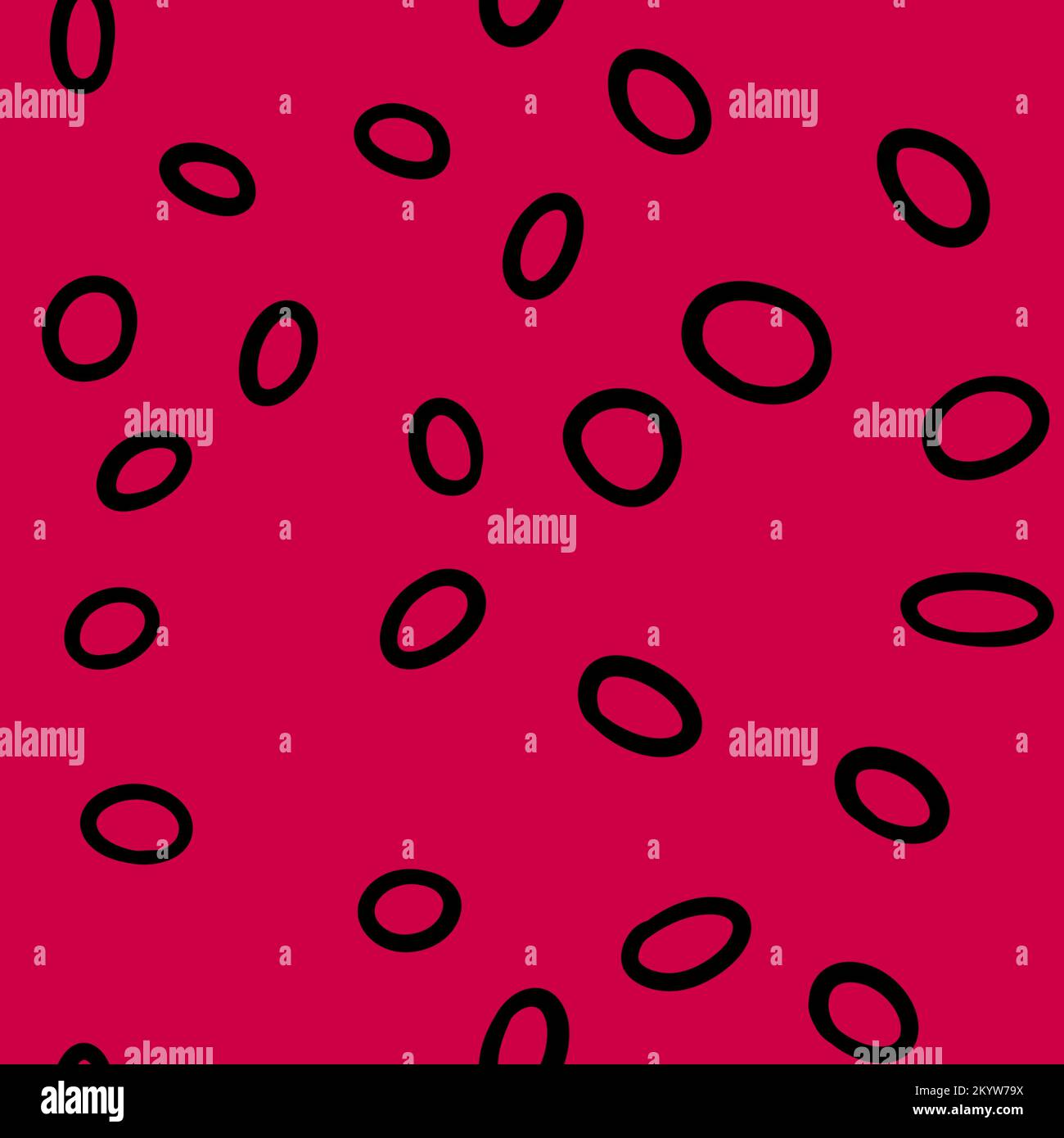 Disegno a mano senza cuciture di colore 2023 magenta astratto sfondo geometrico. Viola rosso con linee nere a strisce, design minimalista e alla moda per carta da imballaggio con stampa in tessuto, arte moderna ed elegante Foto Stock