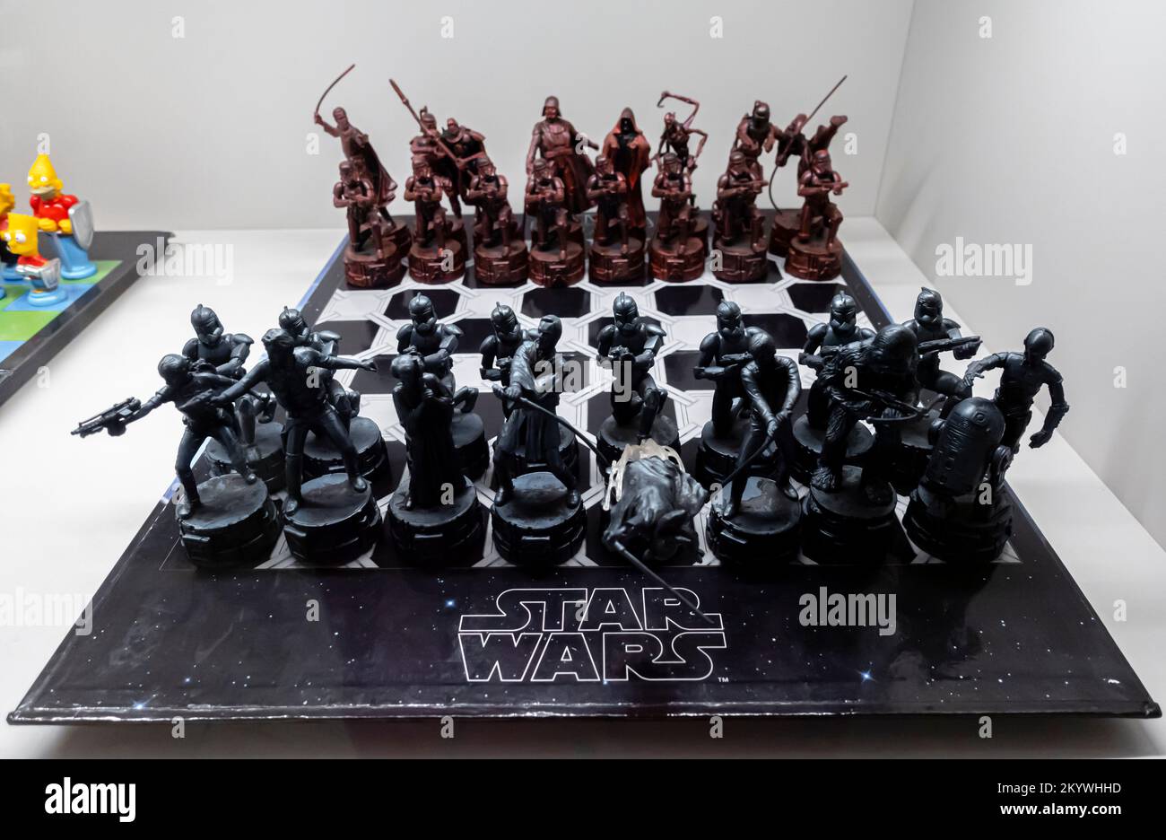 Set di scacchi a tema Star Wars. Prodotto negli Stati Uniti Scacchi da noi. Pezzi di scacchi. Scacchi figure.United States Foto Stock