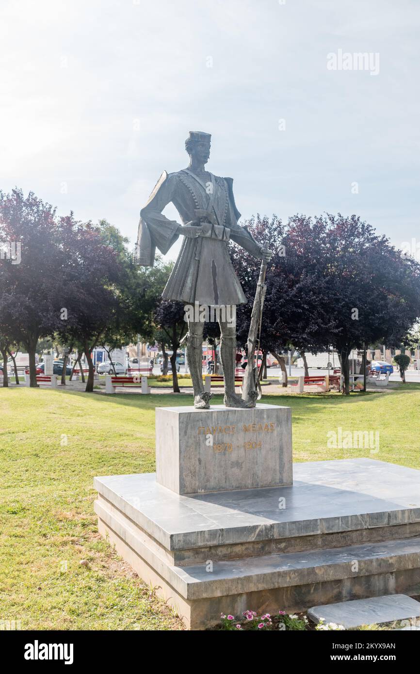 Salonicco, Grecia - 29 settembre 2022: Monumento Pavlos Melas. Foto Stock