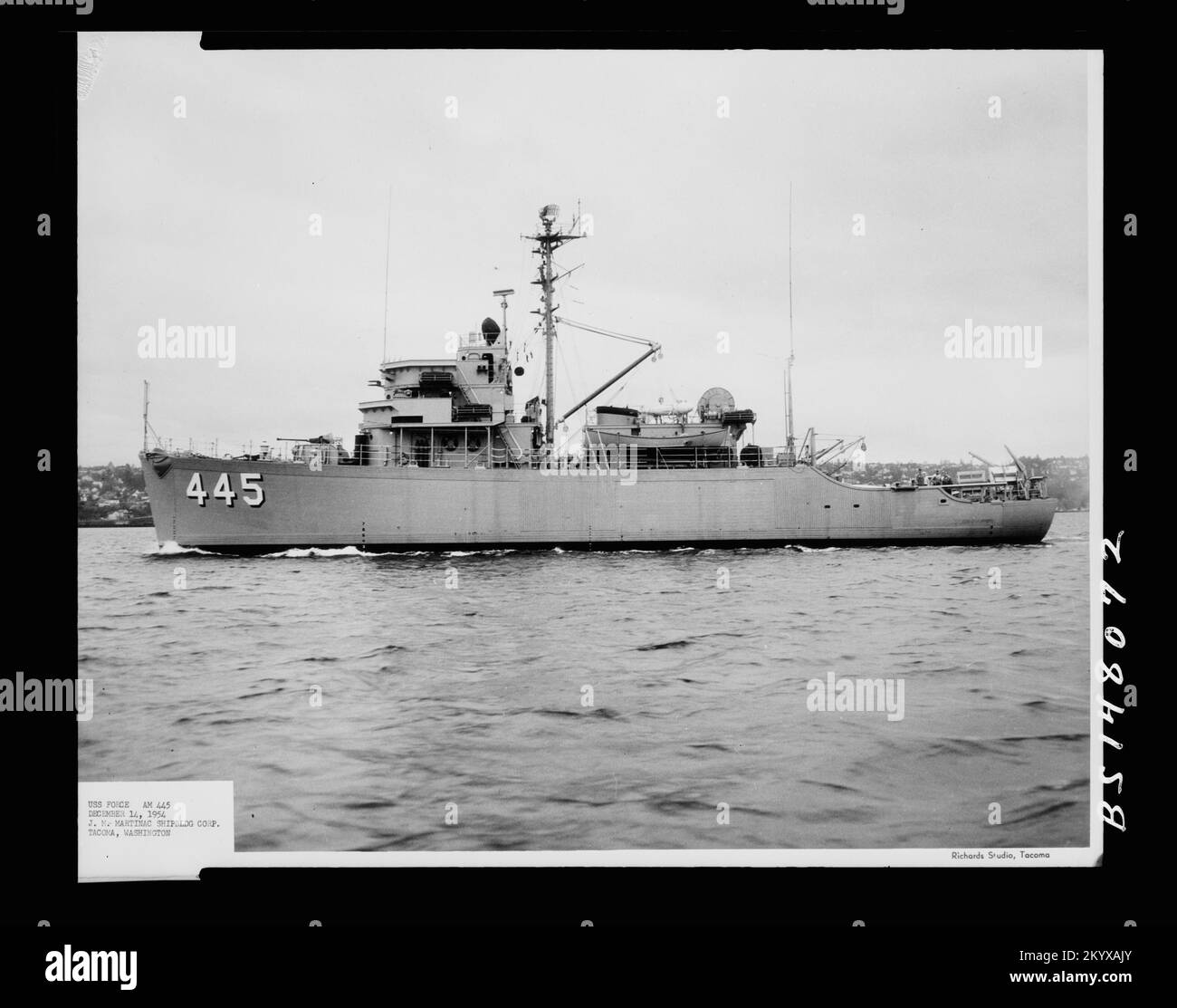 AM-445 Force , navi, Navali, Barche, Storia Navale, Navy Foto Stock