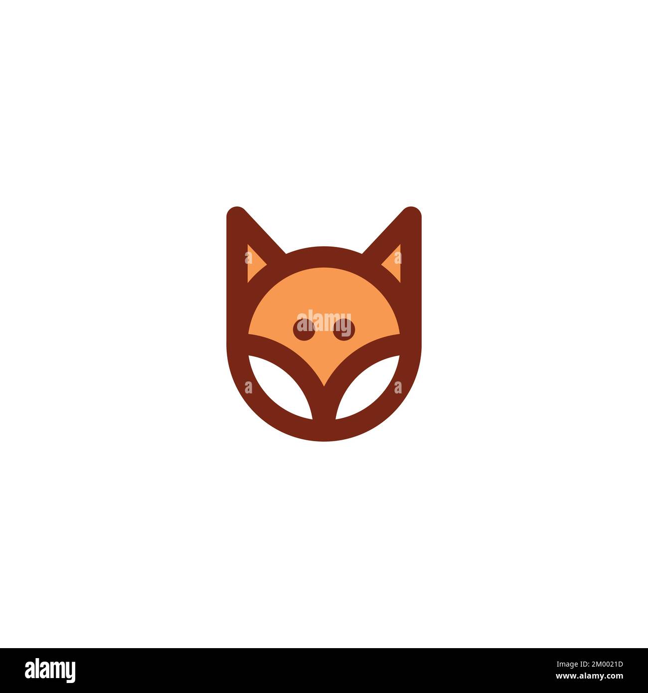 Logo Fox Head cute. Logo Kids Fox. Logo Baby Fox Illustrazione Vettoriale