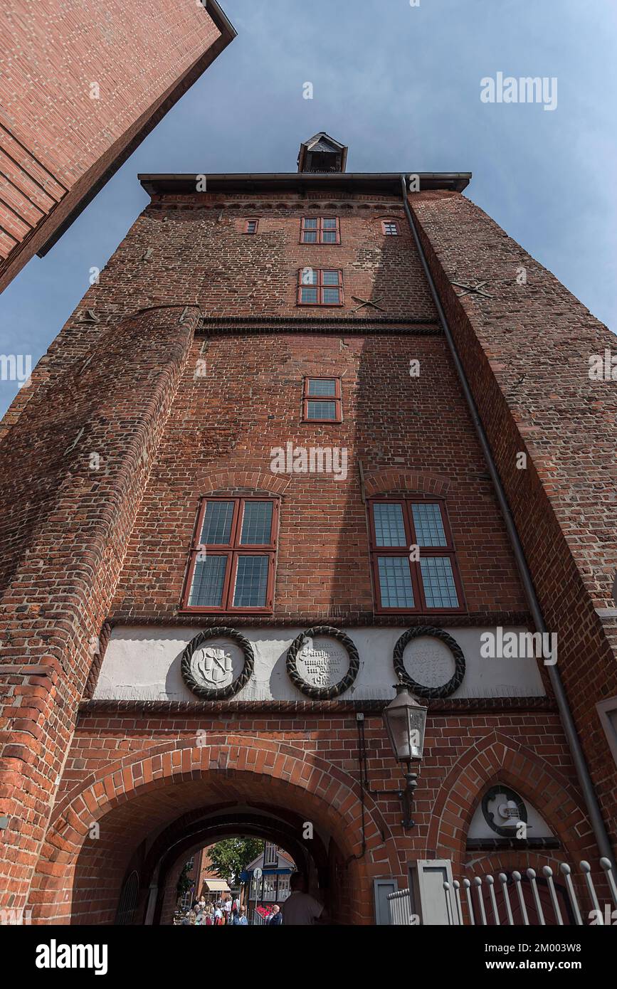 Torre del Abtsmühle, costruita nel 1633, passaggio dal 1903, Lüneburg, bassa Sassonia, Germania, Europa Foto Stock