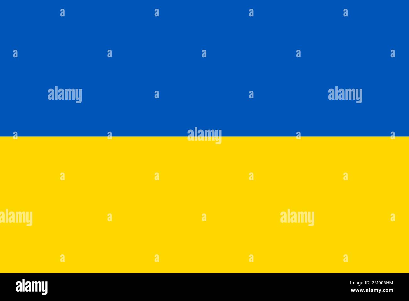 Bandiera dell'Ucraina. Colori e proporzioni originali. Illustrazione Vettoriale