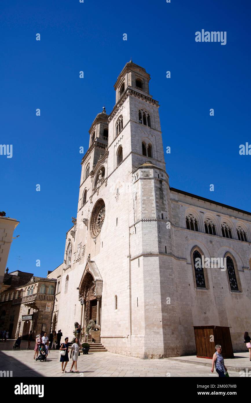 Piazza Duomo della Cattedrale, Altamura, Regione Puglia, Italia, Altamura, Puglia, Italia, Europa Foto Stock