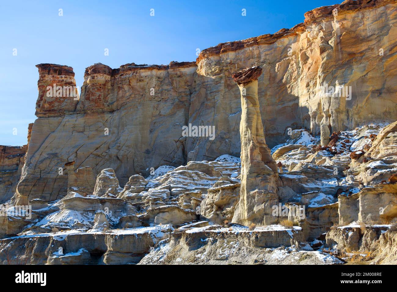 Wahweap Hoodoos, White Hoodoos, sculture in arenaria, Grand Staircase Escalante National Monument, Utah, USA, Nord America Foto Stock