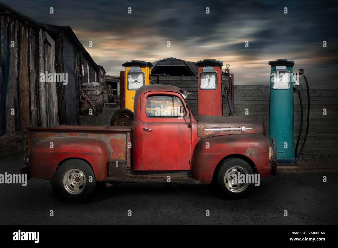 Red Ford Pickup Foto Stock