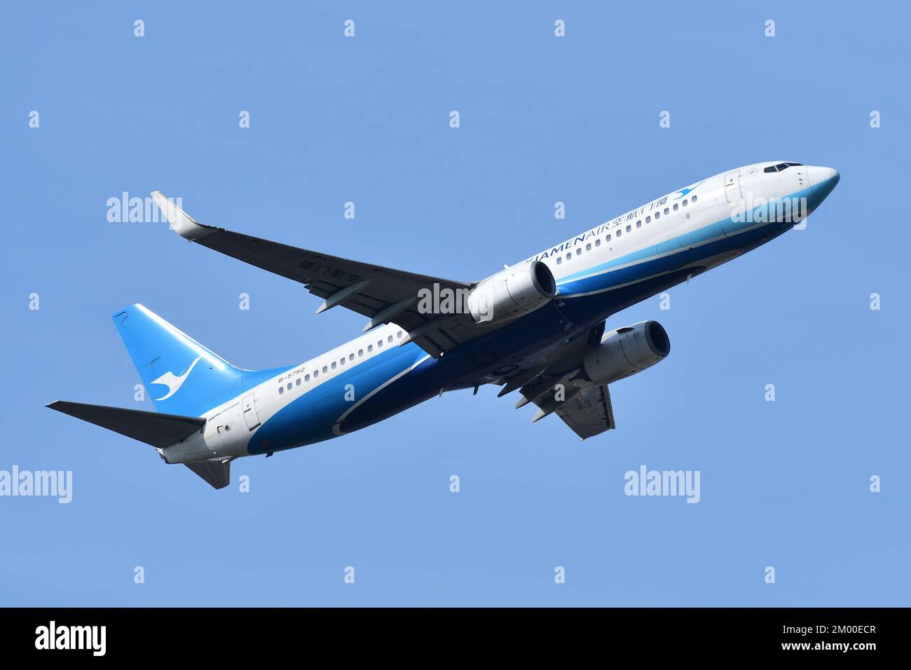 Prefettura di Chiba, Giappone - 05 maggio 2019: Aereo passeggeri Xiamen Air Boeing B737-800 (B-5752). Foto Stock