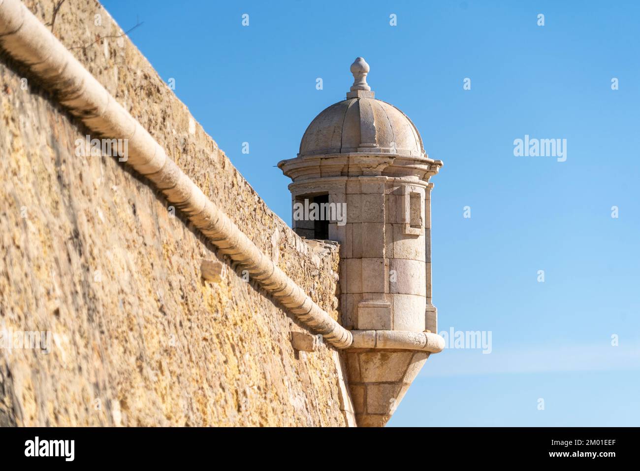 Fortaleza da Ponta da Bandeira fortezza a Praia da Batata a Lagos, Algarve, Portogallo. Foto Stock