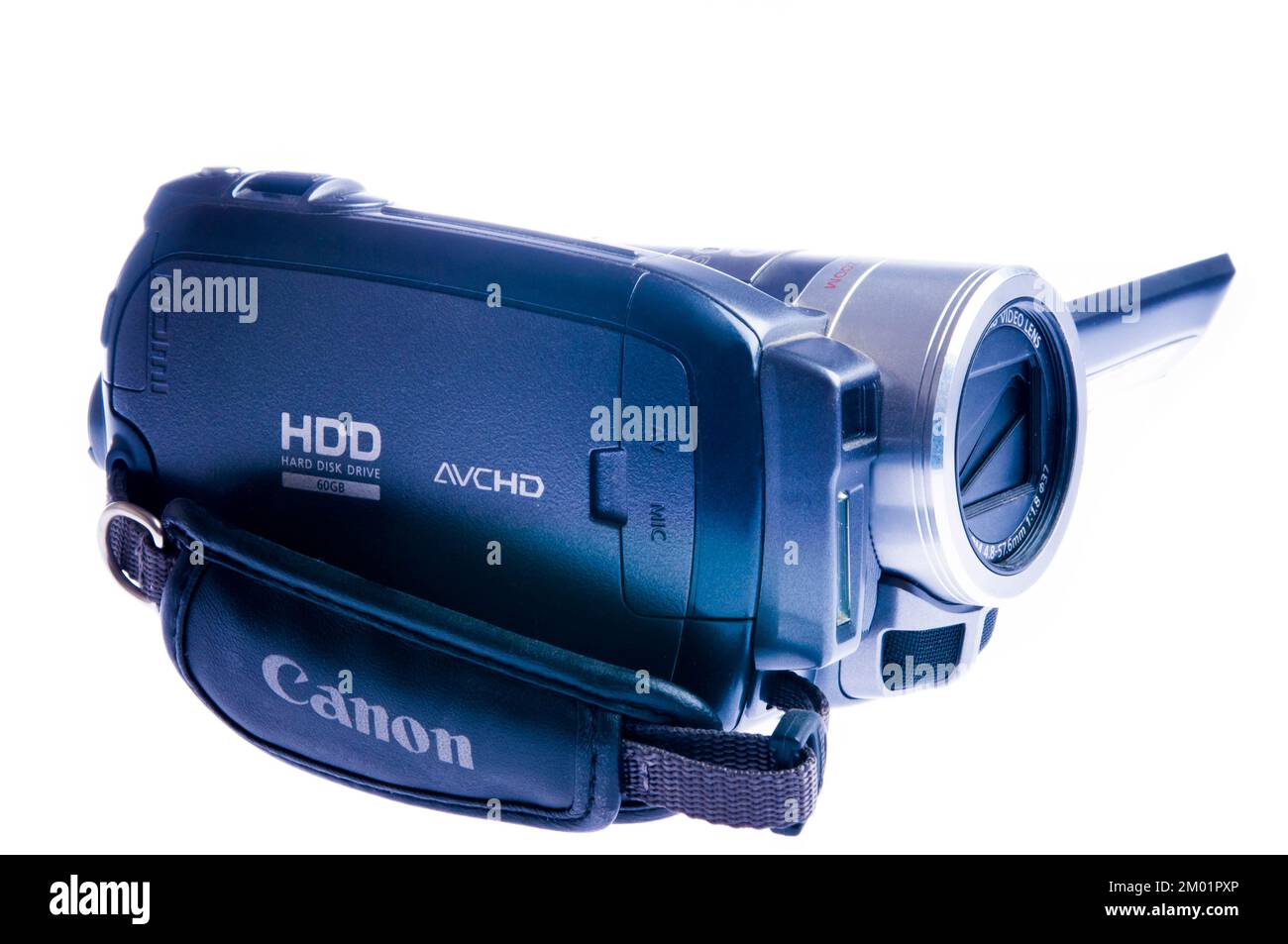 Videocamera digitale HD Canon, isolata Foto Stock