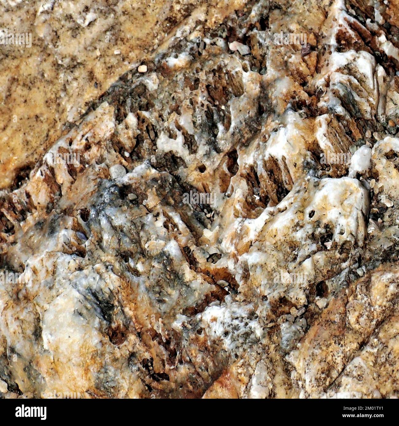 Abstract fotografia a colori della roccia costiere l immagine è un abstract di colore con un vicino impressionismo stile, contenente i modelli di roccia e texture. Foto Stock