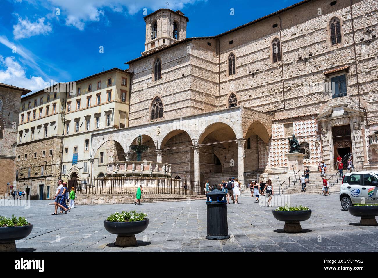 Cattedrale di Perugia (Cattedrale di San Lorenzo) in Piazza IV Novembre a Perugia, Umbria, Italia Foto Stock