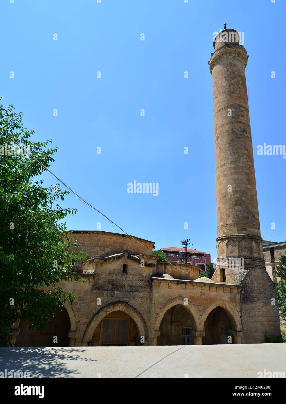 Moschea storica di Ibrahim Bey a Kozluk, Turchia. Foto Stock