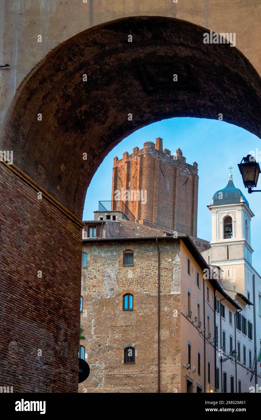 Vista sulla salita del Grillo, Roma Italia Foto Stock