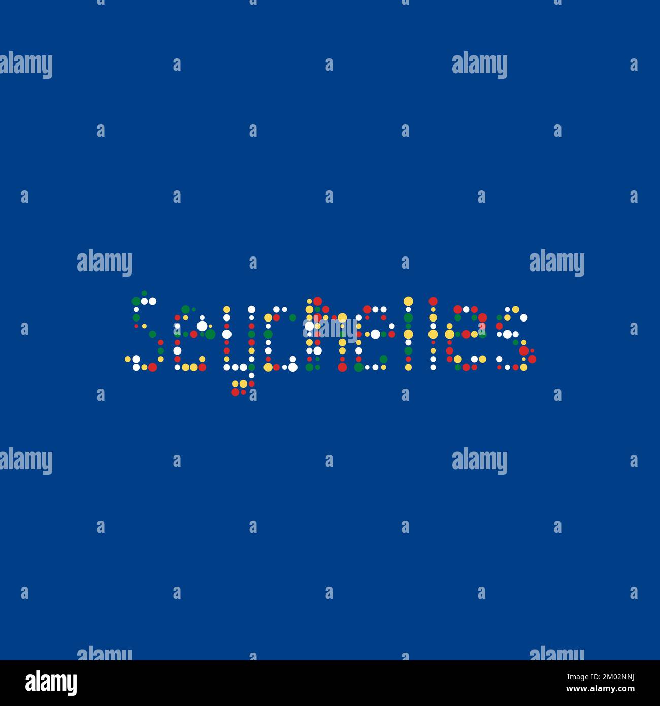 Seychelles Mappa Silhouette pixelated modello generativo illustrazione Illustrazione Vettoriale