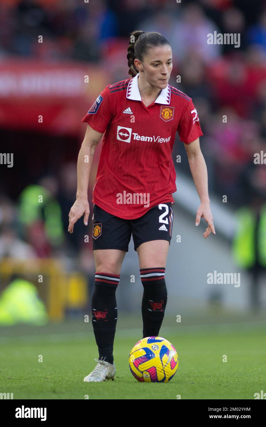 Manchester, Regno Unito. 03rd Dec, 2022. Old Trafford, Manchester, Lancashire, 3rd dicembre 2022. Manchester Utd Women vs Aston Villa Women in the Barclays WomenÕs Super League Ona Batlle of Manchester Utd Women Credit: Touchlinepics/Alamy Live News Foto Stock