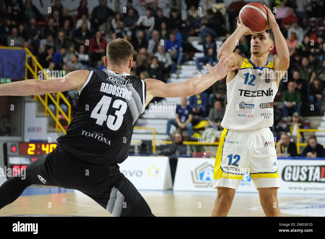 Verona, Italy. 04th Feb, 2023. Giordano Bortolani - Tezenis Verona during  Tezenis Verona vs Nutribullet Treviso Basket