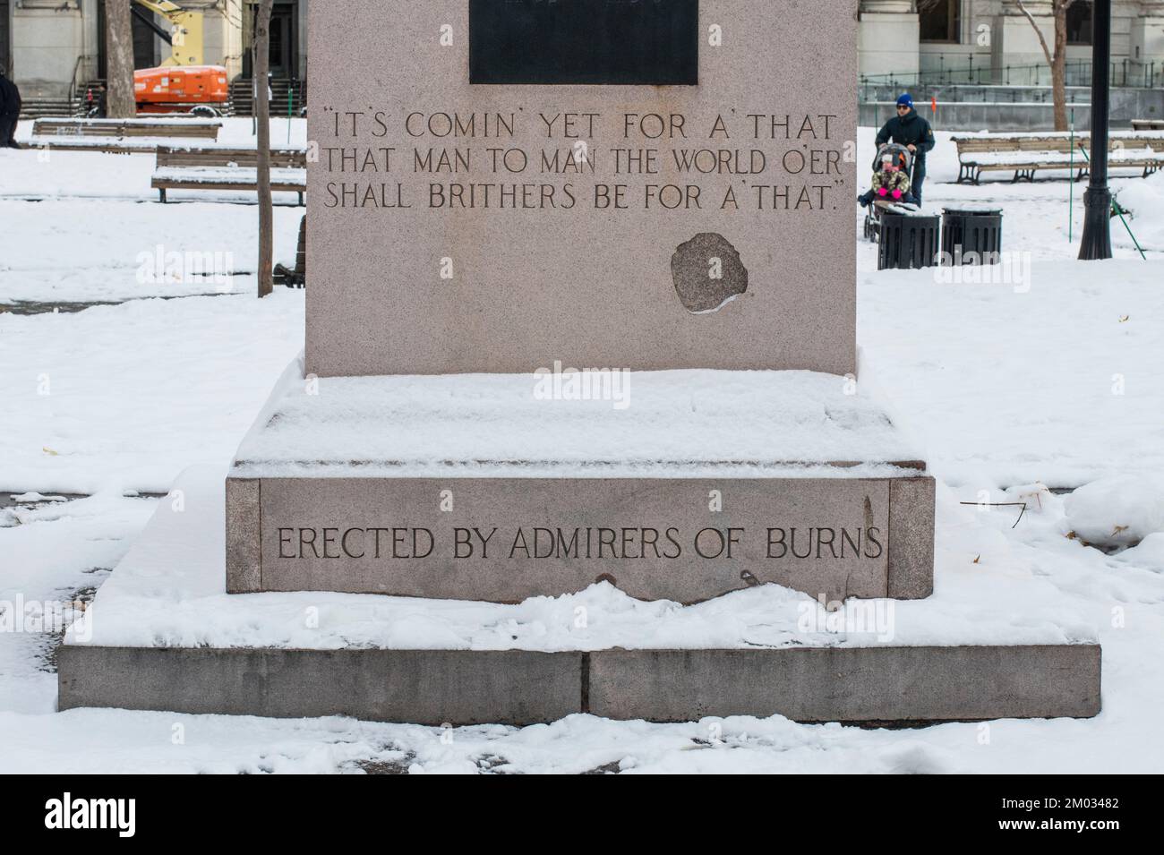 Robert Burns monumento a Montreal, Quebec, Canada Foto Stock