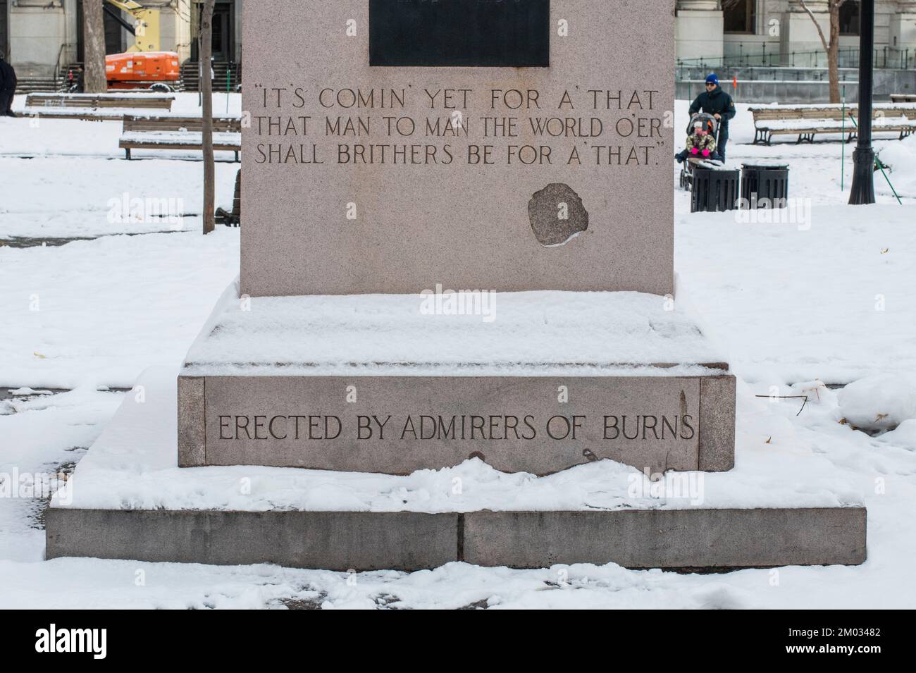Robert Burns monumento a Montreal, Quebec, Canada Foto Stock