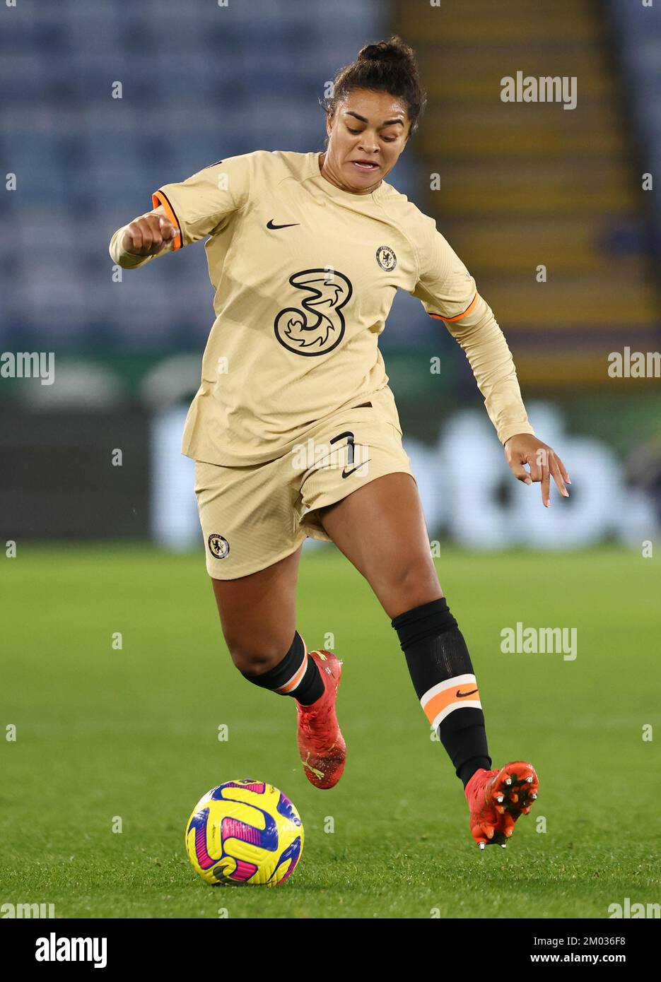 Leicester, Regno Unito. 3rd Dec, 2022. Jess carter di Chelsea durante la partita di Super League delle Donne fa al King Power Stadium di Leicester. Il credito dell'immagine dovrebbe essere: Darren Staples/Sportimage Credit: Sportimage/Alamy Live News Foto Stock