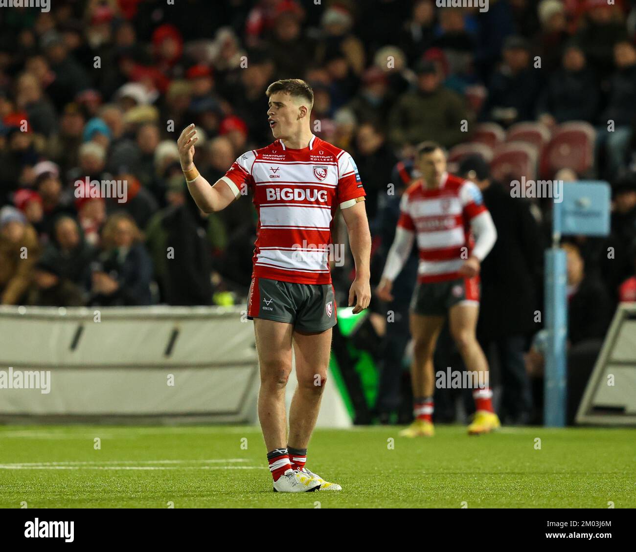 SEB Atkinson, debuttando con la Gallagher Premiership per Gloucester Rugby, durante la partita Gallagher Premiership Gloucester Rugby vs Northampton Saints al Kingsholm Stadium , Gloucester, Regno Unito, 3rd dicembre 2022 (Photo by Nick Browning/News Images) Foto Stock