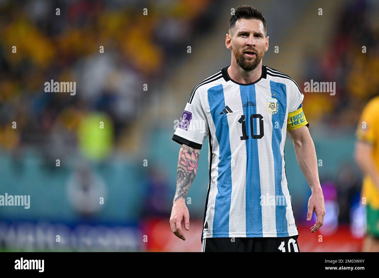 AR Rayyan, Qatar. 03rd Dec, 2022. Lionel messi di Argentina durante la Coppa del mondo FIFA Qatar 2022 Round 16 partita tra Argentina e Australia allo stadio Ahmad Bin Ali di Ar-Rayyan, Qatar il 3 dicembre 2022 (Foto di Andrew Surma/ Credit: Sipa USA/Alamy Live News Foto Stock