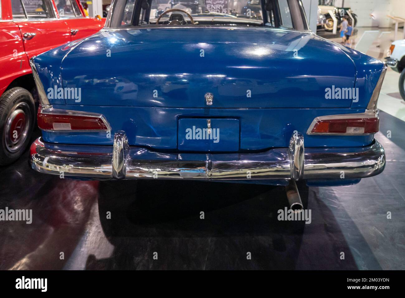Torna alla fine degli anni '60 famosa auto d'epoca tedesca e vista classica Foto Stock