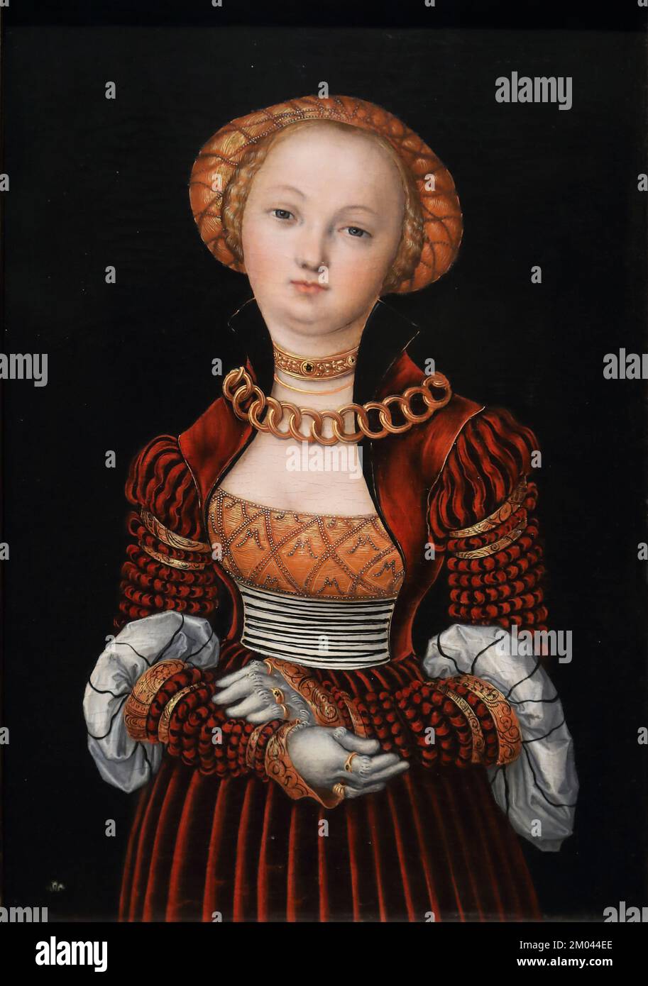 Ritratto di una donna del pittore rinascimentale tedesco Lucas Cranach il Vecchio alla National Gallery, Londra, Regno Unito Foto Stock