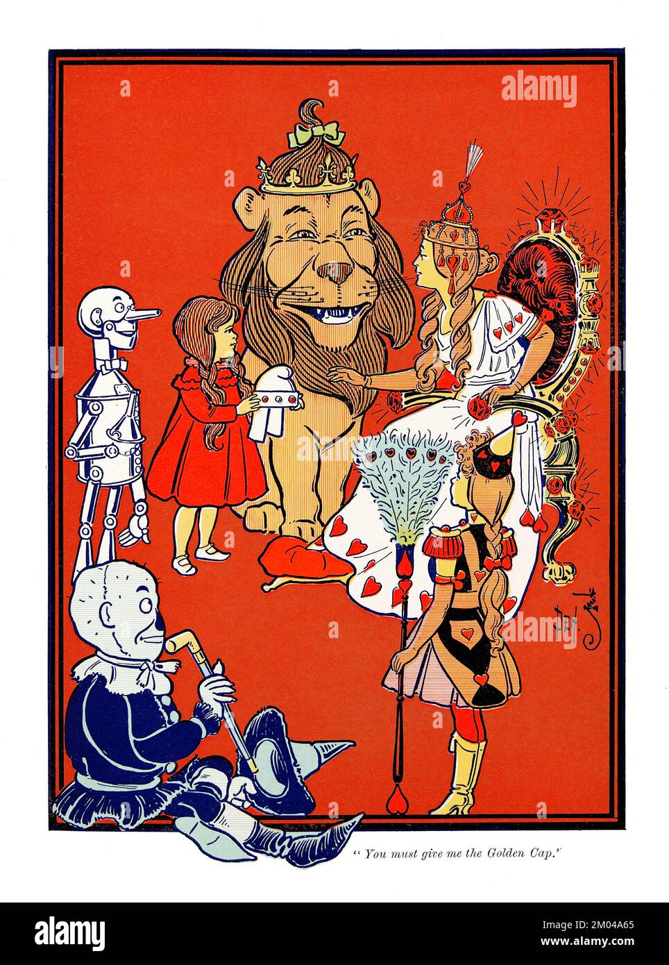 Wizard of Oz di L Frank Baum, 1900 - illustrazione ad alta risoluzione di William Wallace Denslow. Ottimizzato digitalmente.1 Foto Stock