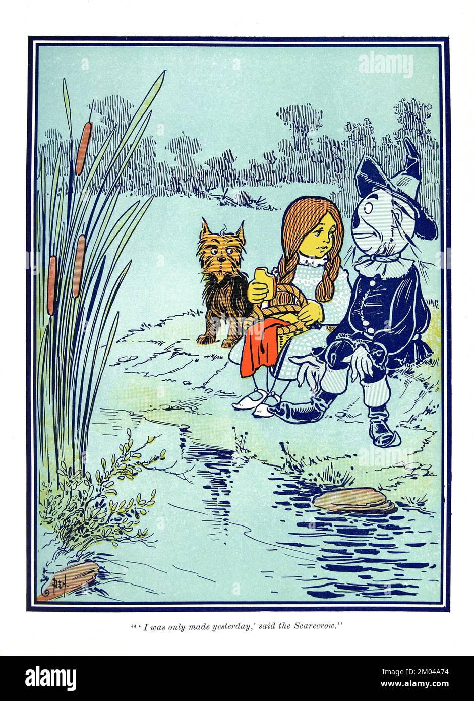 Wizard of Oz di L Frank Baum, 1900 - illustrazione ad alta risoluzione di William Wallace Denslow. Ottimizzato digitalmente.4 Foto Stock