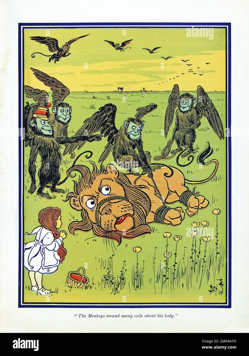 Wizard of Oz di L Frank Baum, 1900 - illustrazione ad alta risoluzione di William Wallace Denslow. Ottimizzato digitalmente.13 Foto Stock