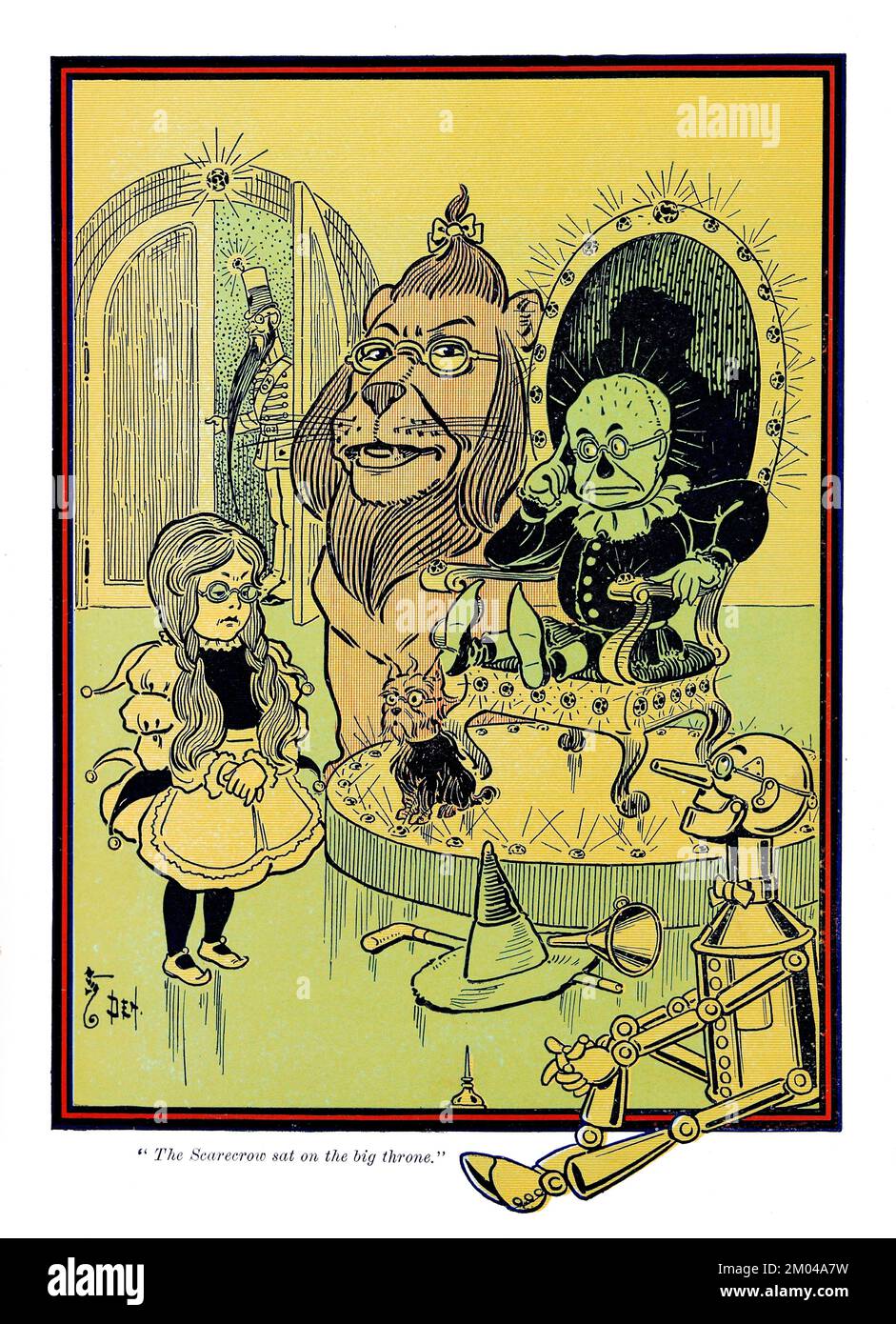Wizard of Oz di L Frank Baum, 1900 - illustrazione ad alta risoluzione di William Wallace Denslow. Ottimizzato digitalmente.18 Foto Stock