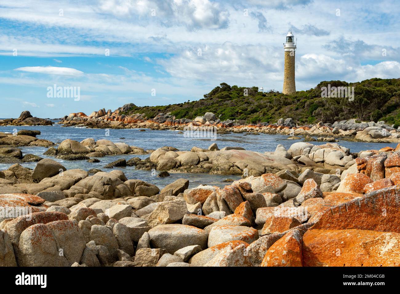 Faro di Eddystone Point, Mount William NP, Tasmania, Australia Foto Stock