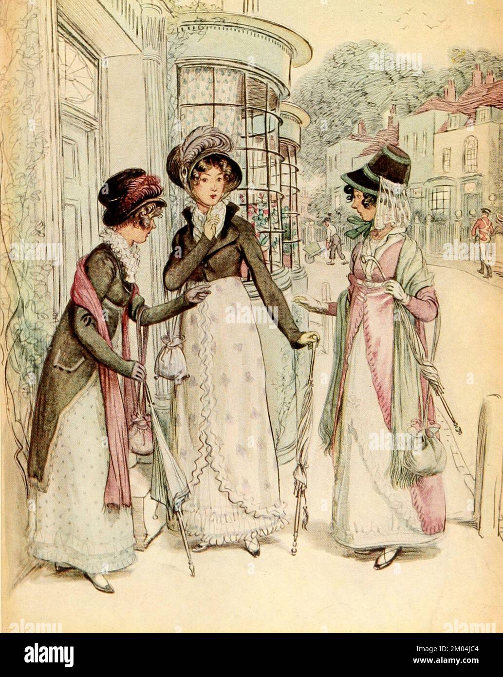 MISS SUSAN: Hanno sospettato per una settimana. Da ' Quality Street, una commedia in quattro atti ' di James Matthew Barrie, illustrato da Hugh Thomson, Pubblicazione data 1913 Editore London Hodder & Stoughton Quality Street è una commedia in quattro atti di J. M. Barrie, scritta prima del suo più famoso lavoro Peter Pan. La storia riguarda due suore che iniziano una scuola 'per bambini genteel'. Foto Stock