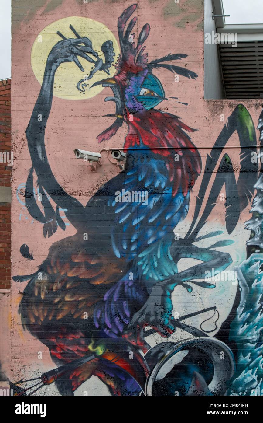 Bathurst Street Art, Hobart, Tasmania, Australia Foto Stock