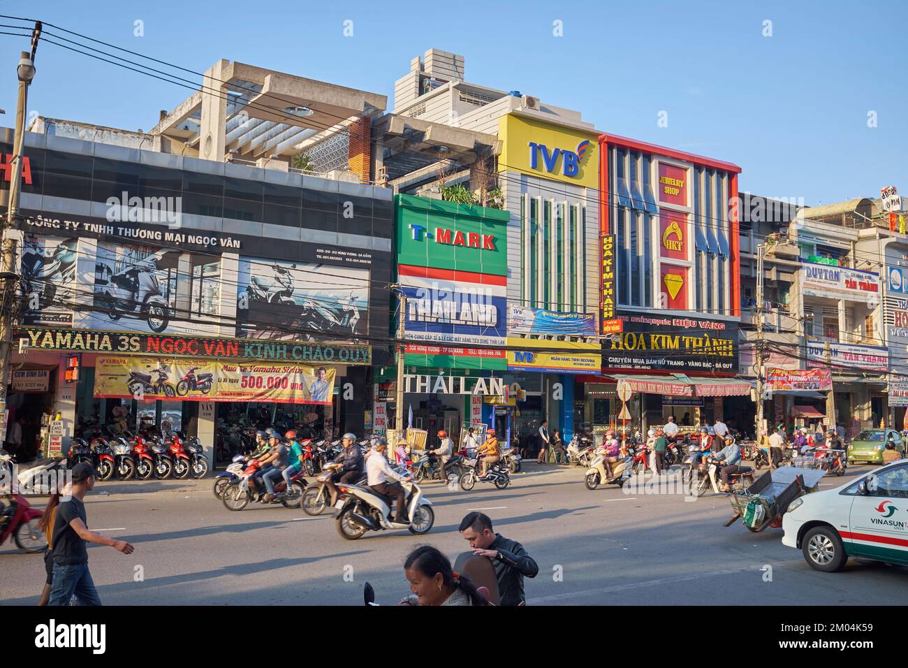 Street Scene Downtown Danang Vietnam Foto Stock