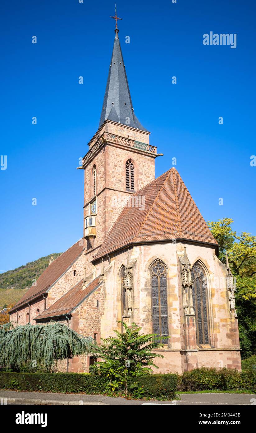 Chiesa di San Domenico a Vieux Thann, Alsazia, Francia. Foto Stock