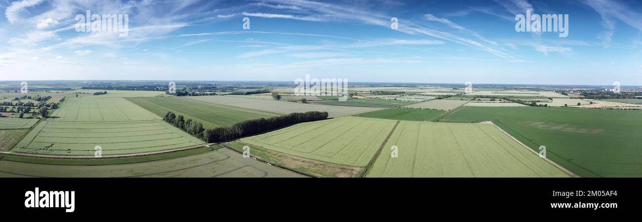 Vista panoramica della campagna inglese a Norfolk Foto Stock