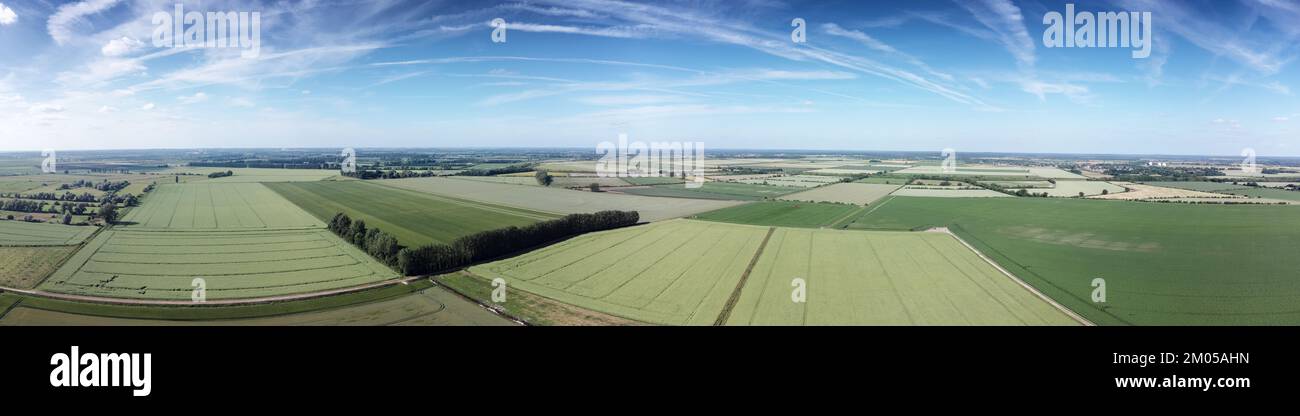 Vista panoramica della campagna inglese a Norfolk Foto Stock