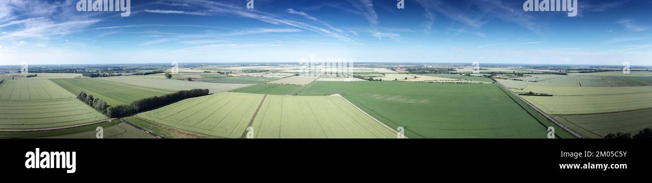 Vista panoramica della campagna inglese a Norfolk Foto Stock