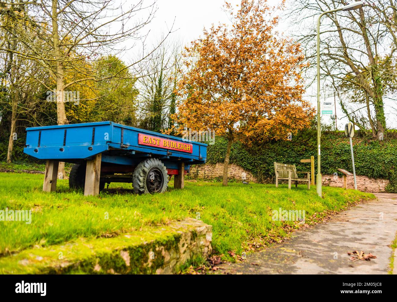 L'autunno arriva a East Budleigh. La sterlina. Foto Stock