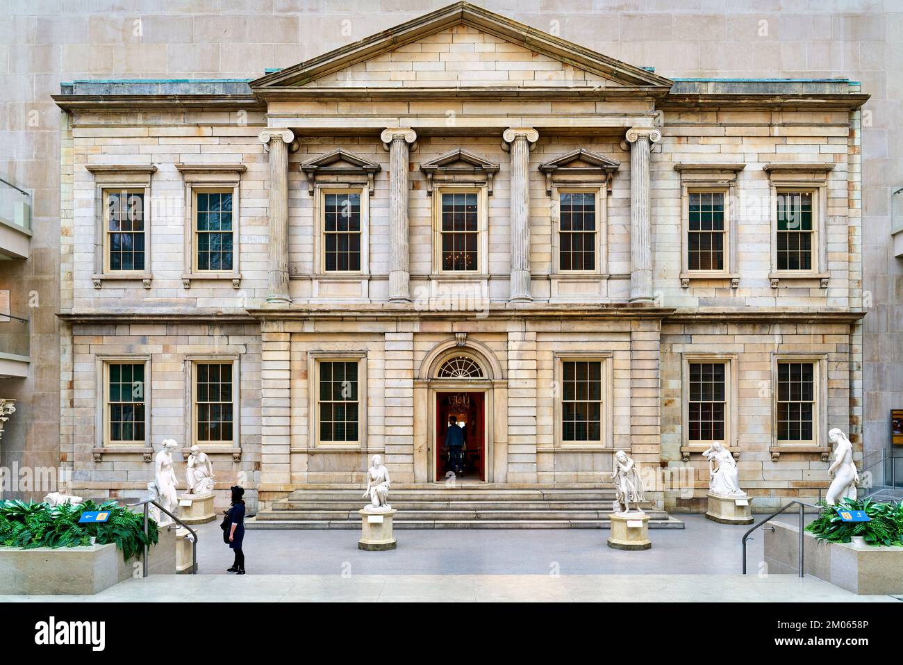 New York. Manhattan. Stati Uniti. Il Metropolitan Museum of Art Engelhard Court nell'Ala americana Foto Stock