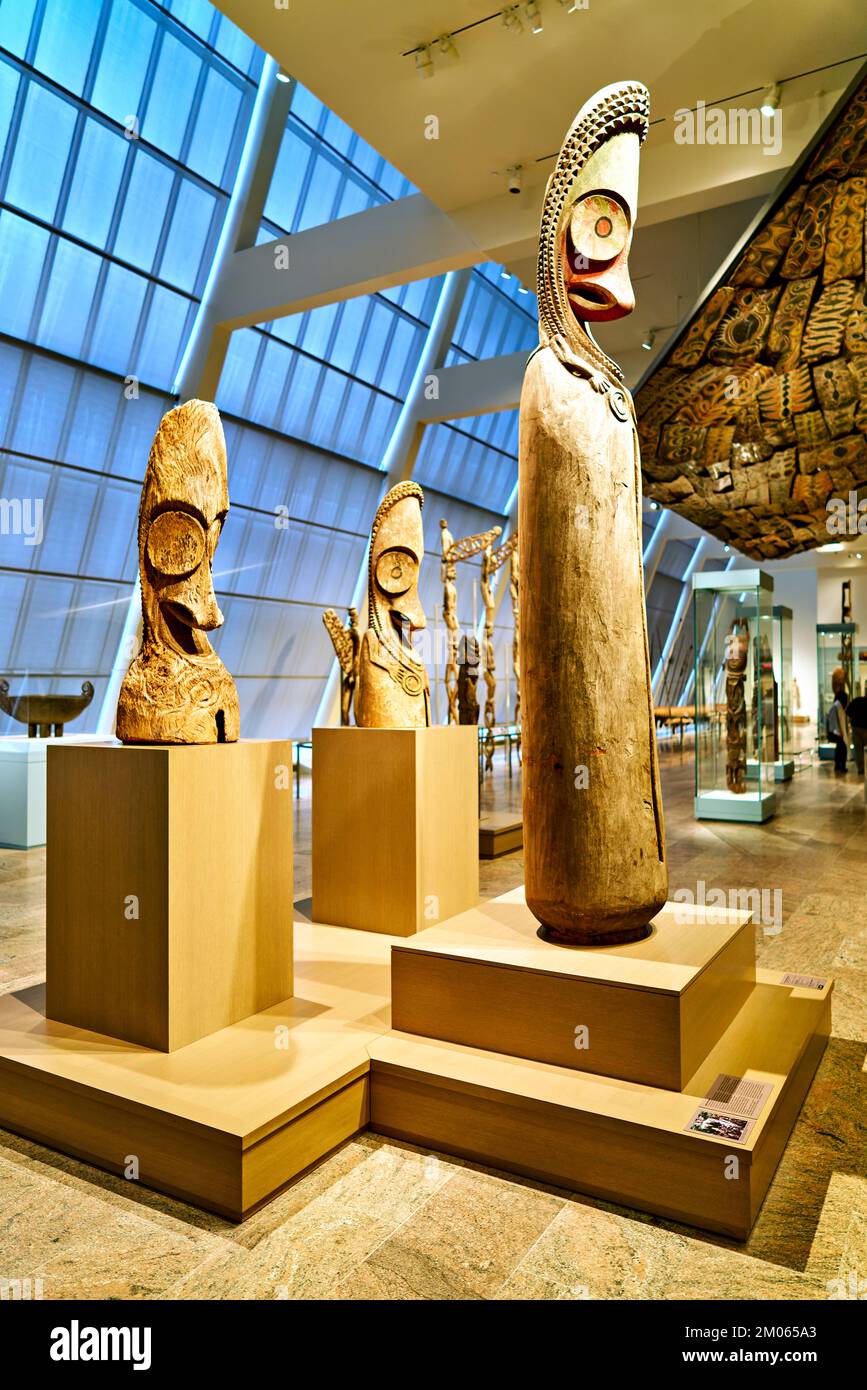 New York. Manhattan. Stati Uniti. Il Metropolitan Museum of Art Arte oceanica nell'ala Michael Rockfeller Foto Stock