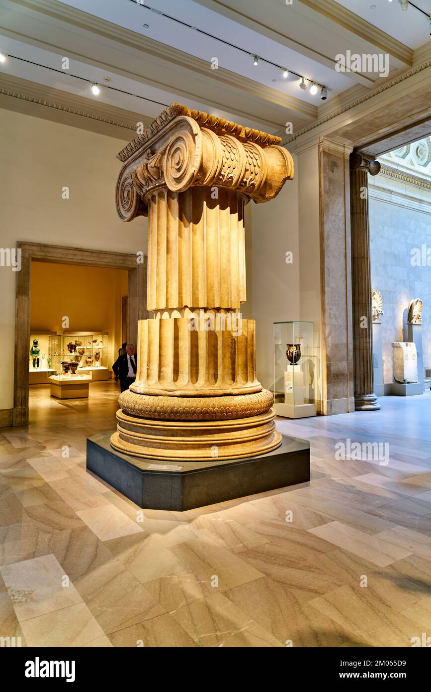 New York. Manhattan. Stati Uniti. Il Metropolitan Museum of Art Arte greca e romana Mary e Michael Jaharis Gallery Foto Stock