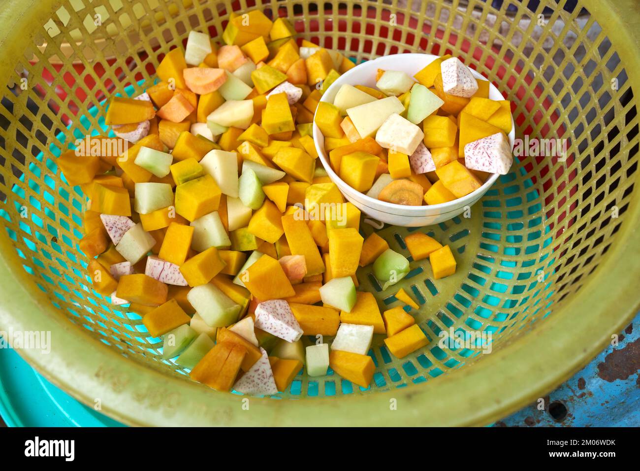 Mattina alimentare mercato Hoi An Vietnam Foto Stock