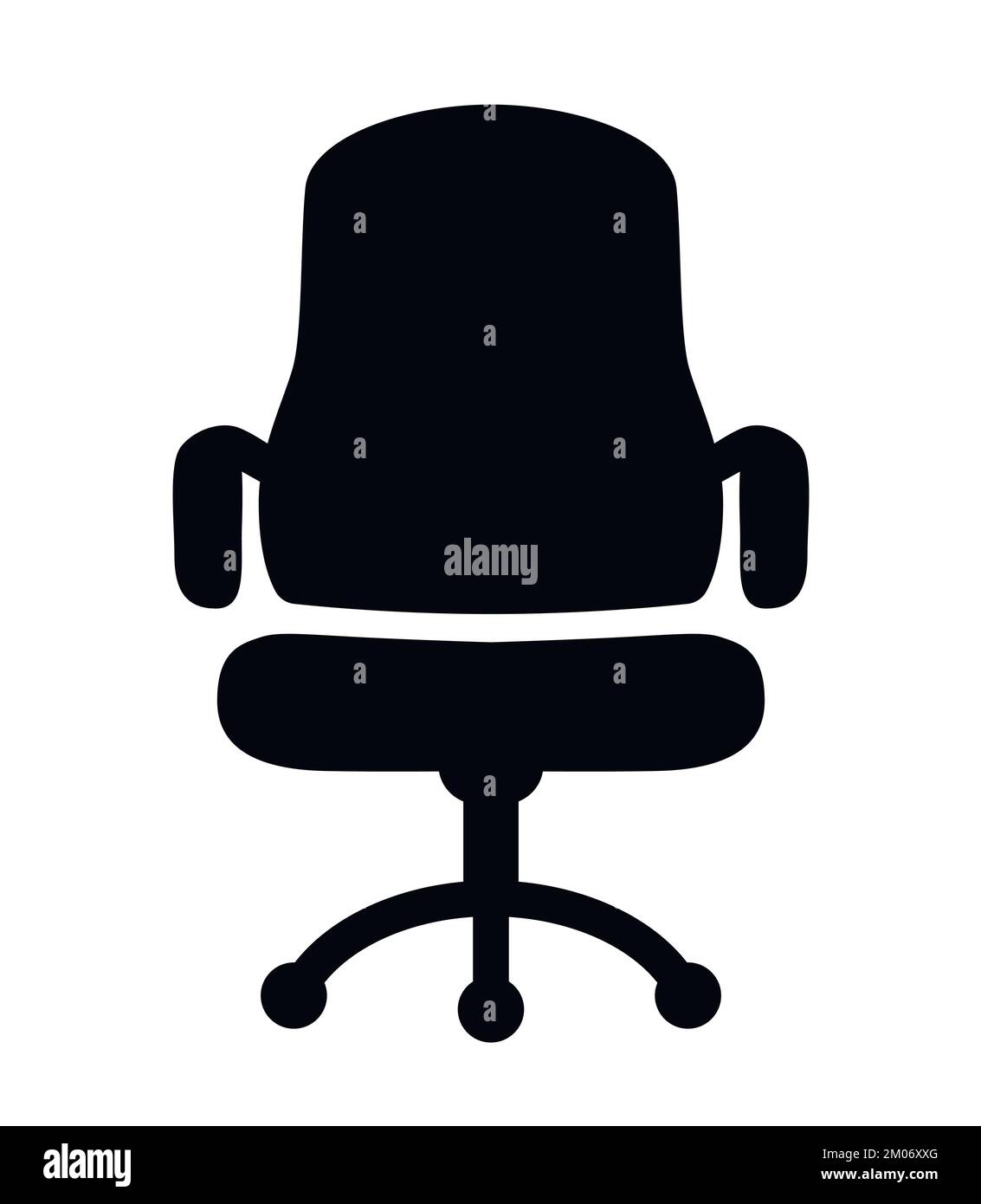 Icona raffigurante il vettore della sedia da scrivania o della sedia da ufficio Illustrazione Vettoriale