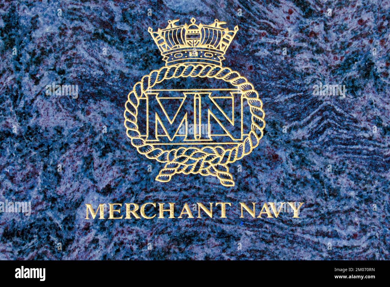 guerra memorial logo mercantile marina Foto Stock