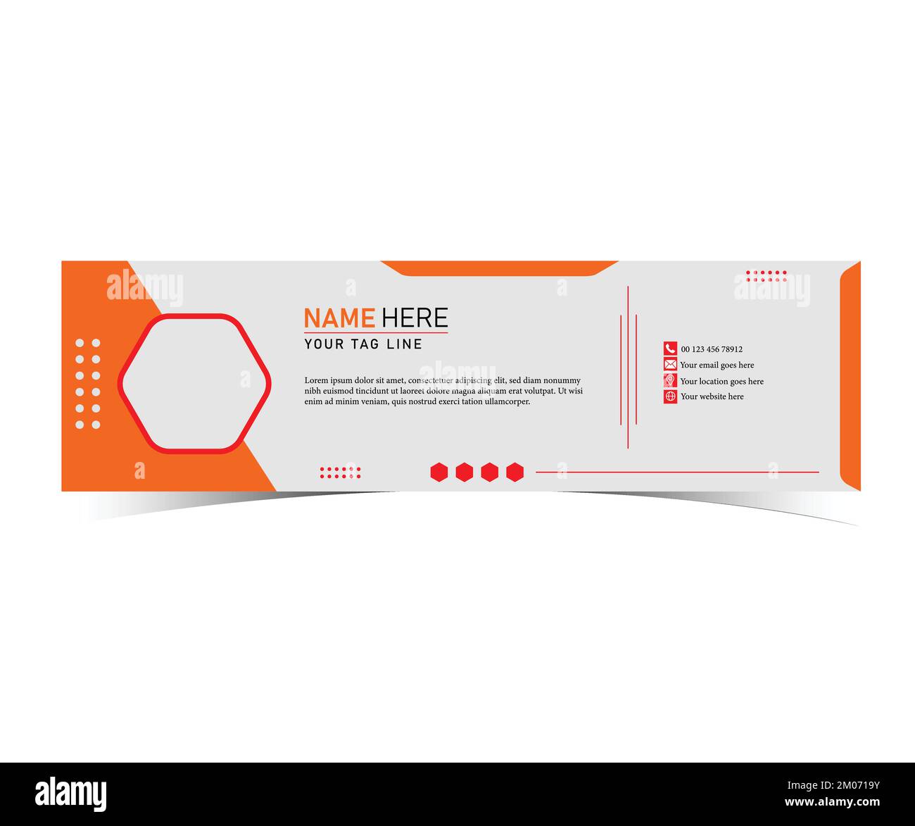 E-mail firma design Vector. Illustrazione Vettoriale