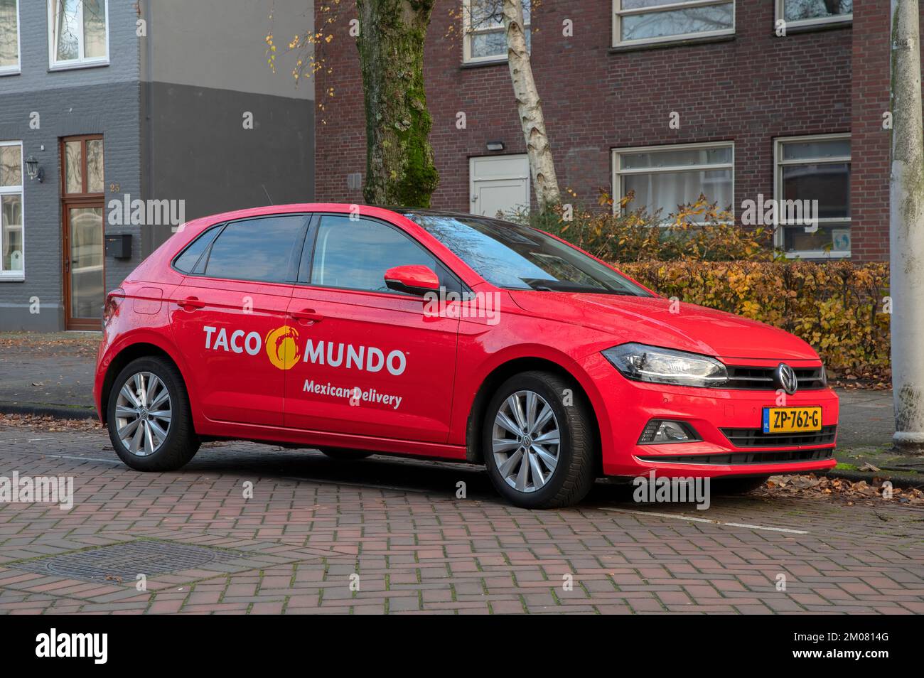 Taco Mundo Delivery Car ad Amsterdam Paesi Bassi 30-11-2022 Foto Stock