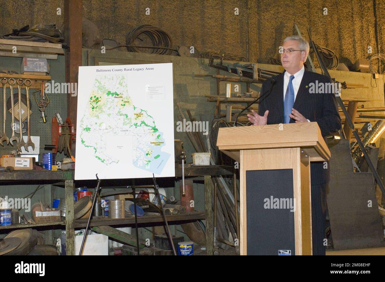Ufficio dell'Amministratore (Stephen L. Johnson) - aree di eredità Rurale con l'Amministratore Stephen Johnson e il Governatore del Maryland Bob Ehrlich , Agenzia per la protezione ambientale Foto Stock